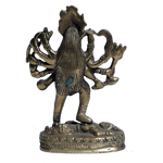 Brass Murti Kali Mata Standing On Lord Shiva - 6 × 4.5 Inches | For Pooja Temple | Home Decor | Office & Mandir Decoration And Gifts