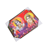 Goddess Radha And Lord Krishan Photo Frame - 25 × 19 Inches | For Pooja Temple | Home Decor And Gifts