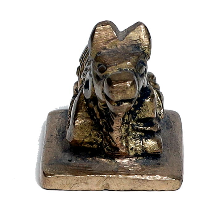 Brass Murti 1 No. Nandi - 1.2 × 2 Inches | For Pooja Temple | Home Decor | Office & Mandir Decoration | Vastu & Spiritual Decor, Ideal for Worship And Gifts