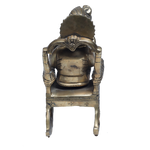 Brass Murti Lord Ganesha Is Sitting On Rocking Chair - 8 × 3 Inches | For Pooja Temple | Home Decor | Office & Mandir Decoration And Gifts