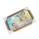 Goddess Radha And Lord Krishan Photo Frame - 20 × 15 Inches | For Pooja Temple | Home Decor And Gifts
