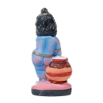 Lord Bal Gopal Krishna, Makhan Chor Kanhiya Terracotta Clay Murti Idol - 7 × 4 Inches | Pooja Temple | Home Decor | Office Decoration | Mandir Decoration And Gifts