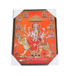 Goddess Durga Mata Is Sitting On The Lion Photo Frame - 25 × 17 Inches | For Pooja Temple | Home Decor And GIfts