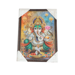 Lord Ganesha Photo Frame - 19 × 13 Inches | For Pooja Temple | Home Decor And Gifts