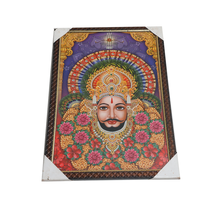 Shree Shyam Baba Photo Frame - 20 × 13 Inches | For Pooja Temple | Home Decor And Gifts