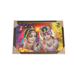 Goddess Radha And Lord Krishan Photo Frame - 13 × 19 Inches | For Pooja Temple | Home Decor And Gifts