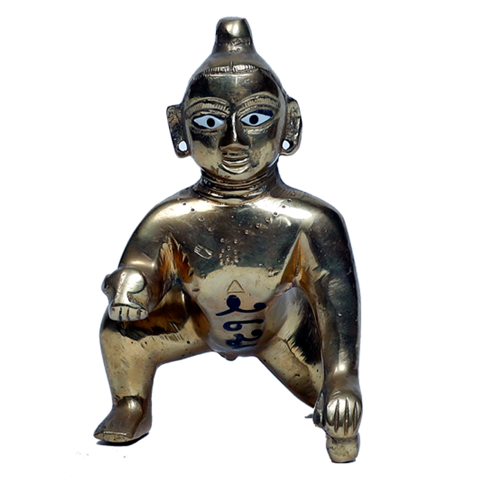 Brass 7 No. Laddu Gopal - 6 × 3.5 Inches