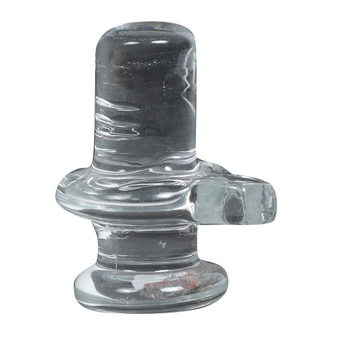 Lightweight Indian Religious Polished Finish Glass Shivling - 2 × 2 Inches
