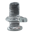 Lightweight Indian Religious Polished Finish Glass Shivling - 2 × 2 Inches