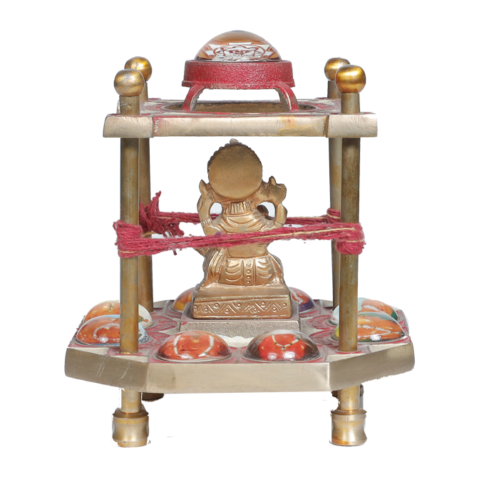 Sri Ashtavinayak ( Eight Ganesha ) Yantra Chowki - 5 × 5 Inches