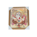 Lord Ganesha Photo Frame - 11 × 10 Inches | For Pooja Temple | Home Decor And Gifts