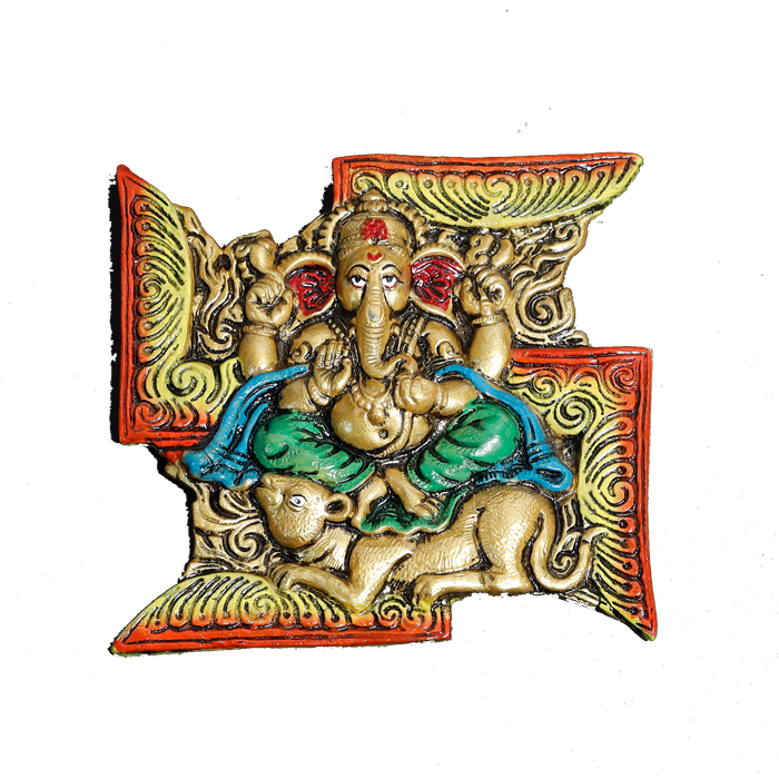 Savastik Ganesh- 7 × 7 Inches