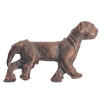 COCKER SPANIEL DOG Figurine Statue Cast Iron Rustic Brown - 2× 1 Inches