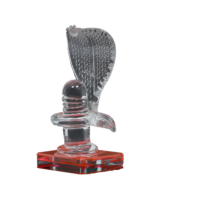 Handcrafted Glass Shiva Lingam Shiv Ling Idol Rad