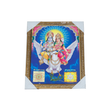 Lord Vishnu Bhagwan And Goddess Lakshmi Photo Frame - 12 × 10 Inches | For Pooja Temple | Home Decor And Gifts