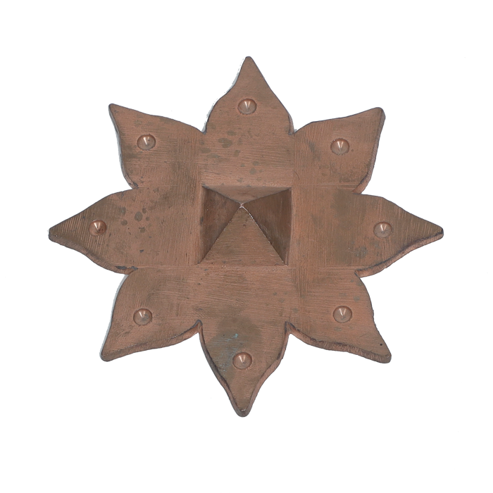 Kesar Zems Brown Copper Lotus Flower Plate - 5 × 5 Inches