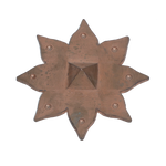 Kesar Zems Brown Copper Lotus Flower Plate - 5 × 5 Inches