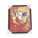 Lord Ganesha Photo Frame - 12 × 10 Inches | For Pooja Temple | Home Decor And Gifts
