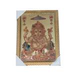 Lord Ganesha Photo Frame - 12 × 10 Inches | For Pooja Temple | Home Decor And Gifts