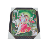 Goddess Radha And Lord Krishan Are Swinging Together Photo Frame - 9 × 13 Inches | For Pooja Temple | Home Decor And Gifts