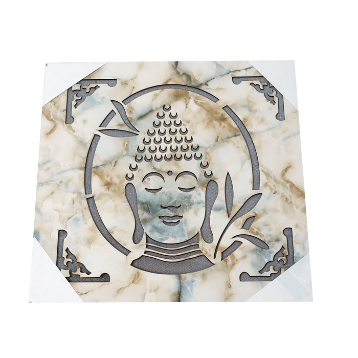 Lord Buddha Ji Photo Frame - 12 × 12 Inches | For Pooja Temple And Home Decor