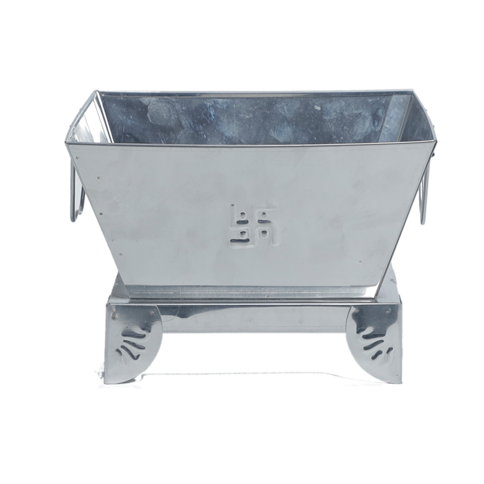SPHINX SMALL STEEL HAWAN KUND FOR POOJA RITUALS - 8 × 8 Inches