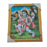 Lord Koshtak Kaal Bhairav/Bhairon Baba Bhairavnath Photo Frame - 12 × 10 Inches | For Pooja Temple | Home Decor And Gifts