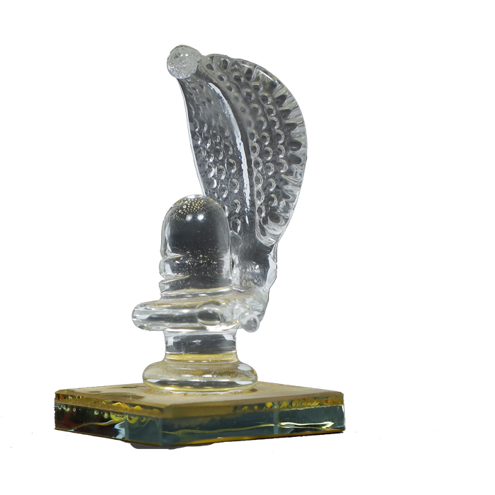 Handcrafted Glass Shiva Lingam Shiv Ling Idol for Daily Pooja and Home Decor