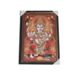 Lord Ganesha Photo Frame - 19 × 13 Inches | For Pooja Temple | Home Decor And Gifts