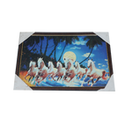7 Running Vastu Shastr White Horse Photo Frame - 20 × 13 Inches | For Home Decor And Gifts
