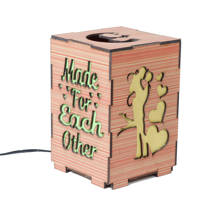 Arton Led Starlight Wooden Night Lamp - 6 × 4 Inches | Gift For Bride And Home Decor