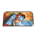 Lord Krishna And Goddess Radha Photo Frame - 20 × 40 Inches | For Pooja Temple | Home Decor And Gifts