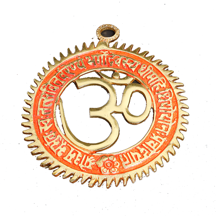 Om Chakar Orange- 5 × 5Inches