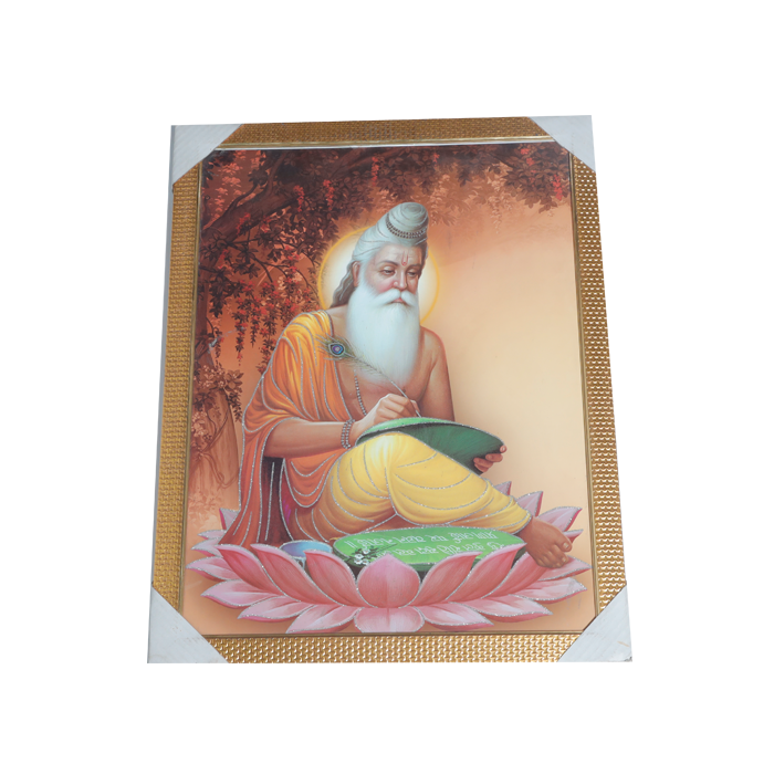 Maharishi Valmiki Ji Photo Frame - 20 × 26 Inches | For Pooja Temple | Home Decor And Gifts