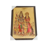 Lord Shiva Family Photo Frame - 25 × 17 Inches | For Pooja Temple | Home Decor And Gifts
