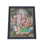 Lord Krishan And Goddess Radha Photo Frame - 13 × 10 Inches | For Pooja Temple | Home Decor And Gifts