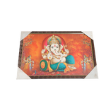 Lord Ganesha Photo Frame - 20 × 13 Inches | For Pooja Temple | Home Decor And Gifts