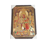 Lord Ram Darbar With Ram, Laxman, Sita And Hanuman Photo Frame - 25 × 17 Inches | For Pooja Temple | Home Decor And GIfts