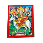 Sheetala Mata Is Sitting on Donkey Photo Frame - 7 x 5 Inches | For Pooja Temple And Home Decor