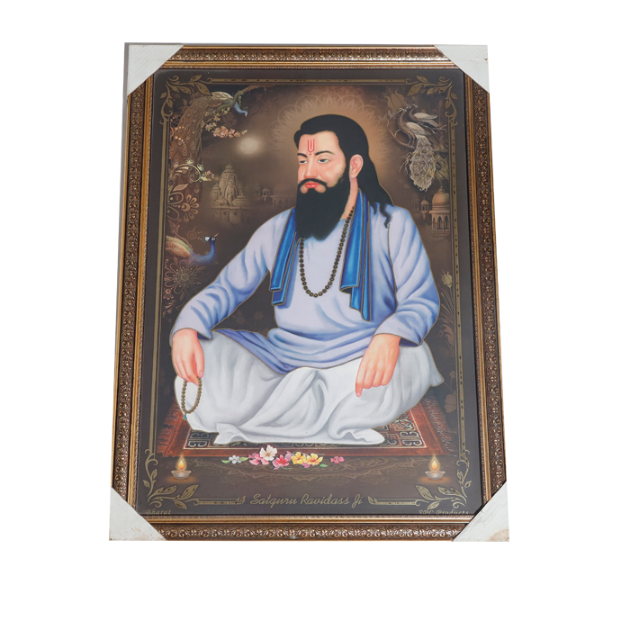 Sant Ravidas Maharaj Photo Frame - 30 × 23 Inches | For Pooja Temple | Home Decor And Gifts
