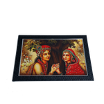 Lord Krishan And Goddess Radha Photo Frame - 14 × 20 Inches | For Pooja Temple | Home Decor And Gifts