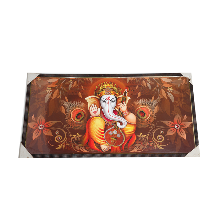 Lord Ganesha Photo Frame - 20 × 40 Inches | For Pooja Temple | Home Decor And Gifts