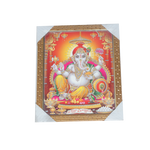 Lord Ganesha Photo Frame - 11 × 10 Inches | For Pooja Temple | Home Decor And Gifts