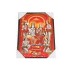 Lord Ram Darbar With Ram, Laxman, Sita And Hanuman Photo Frame - 25 × 19 Inches | For Pooja Temple | Home Decor And GIfts