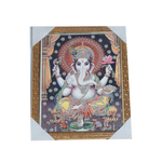 Lord Ganesha Photo Frame - 11 × 10 Inches | For Pooja Temple | Home Decor And Gifts