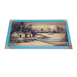 View Of Sunset Nature Scenery Photo Frame - 26 × 14 Inches | For Home Decor And Gifts