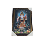 Lord Shiva Shankar Bholenath Photo Frame - 13 × 19 Inches | For Pooja Temple | Home Decor And Gifts