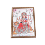 Goddess Durga Mata Is Sitting On The Lion Photo Frame - 30× 23 Inches | For Pooja Temple | Home Decor And Gifts