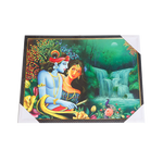 Lord Krishan And Goddess Radha Photo Frame - 19 × 25 Inches | For Pooja Temple | Home Decor And Gifts