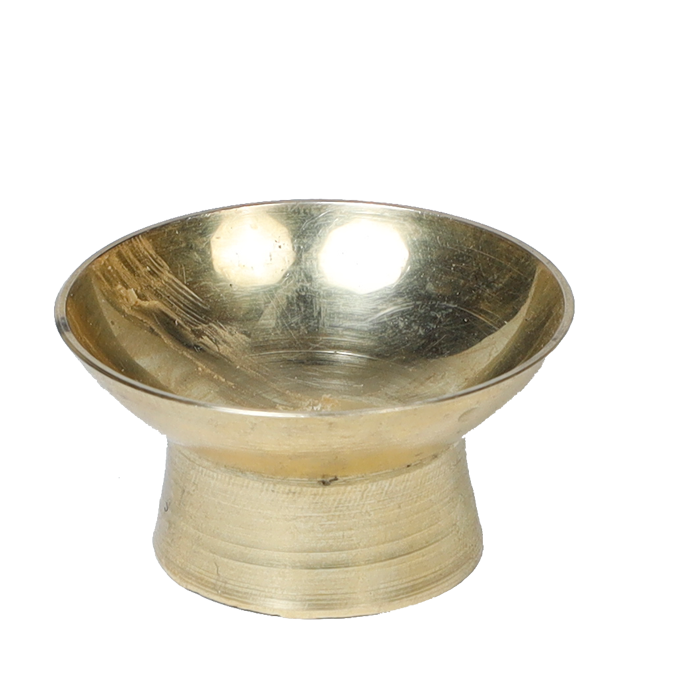 Brass Round Diya - 1 × 1.5 Inches
